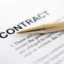 Pen on the contract papers